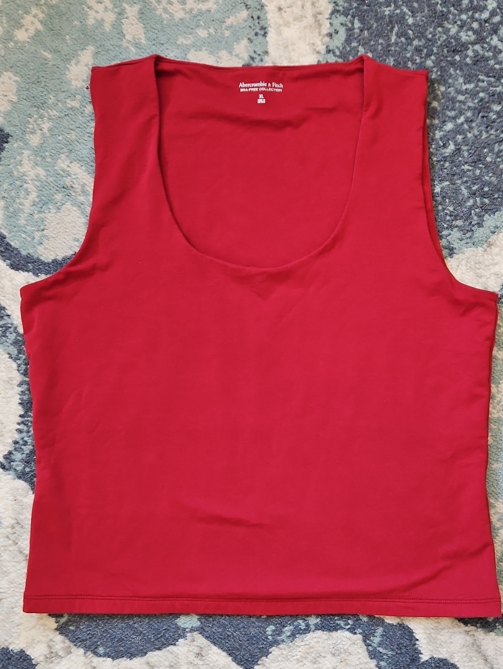 Abercrombie & Fitch Red Scoop Neck Tank